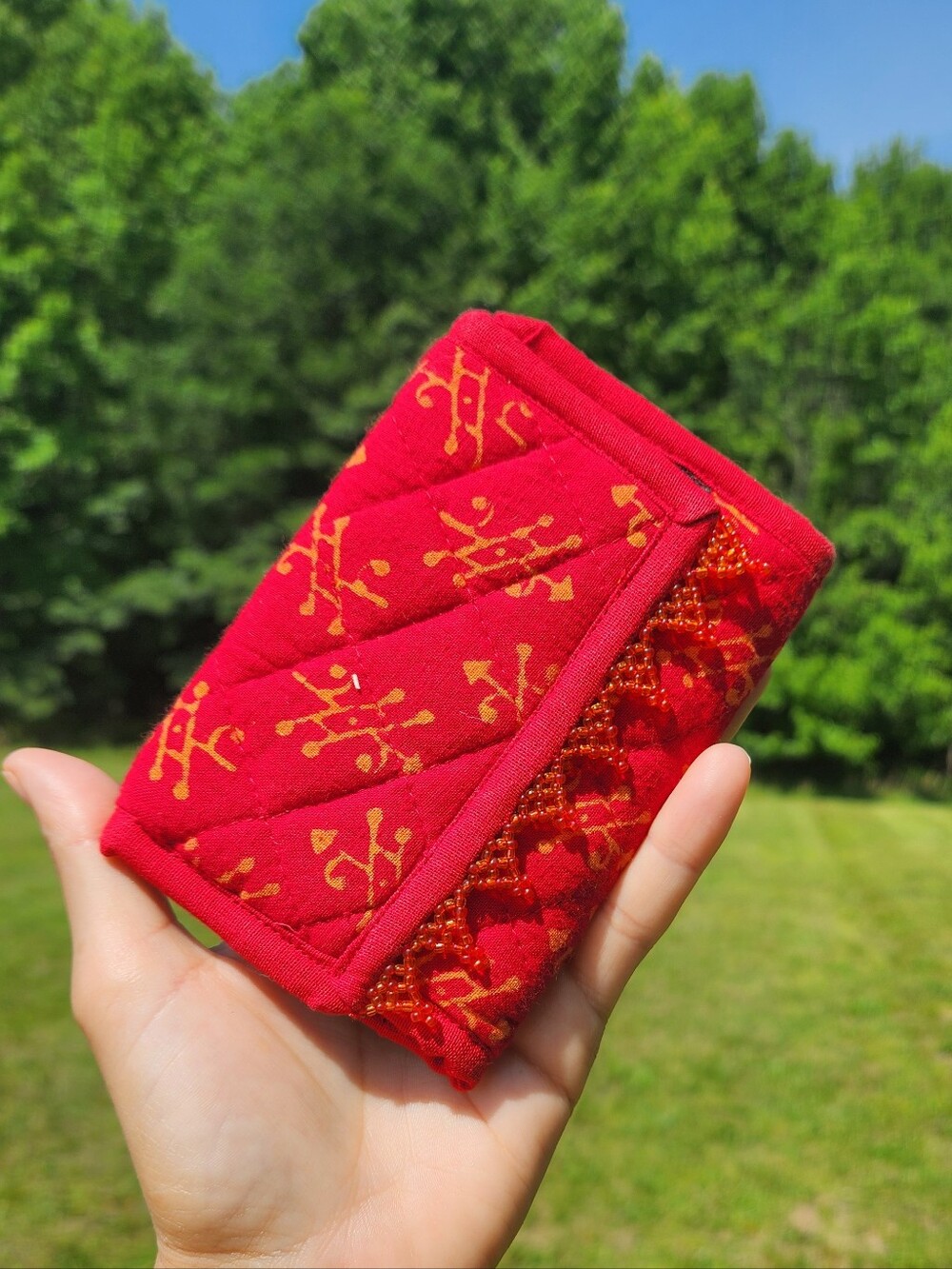 "Lucky Red" Quilted Wallet